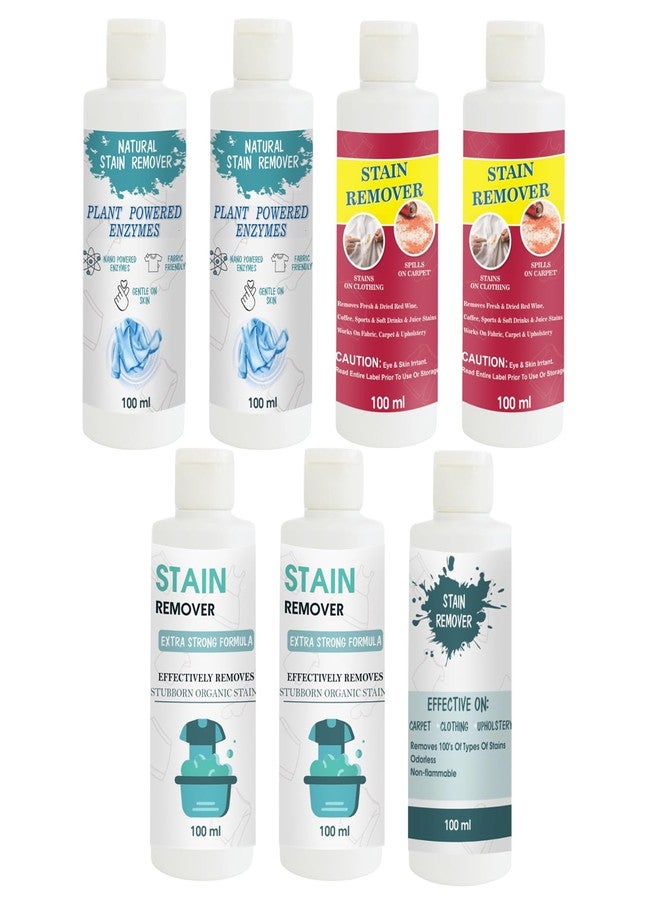 TOOVUS Stain Remover Combo Pack of Shirt x2, Red x2, Doll x2 and Sky Stain Remover | Multi-Surface Cleaning Solution for Clothes, Fabrics, Upholstery (100 g Each - Image 1